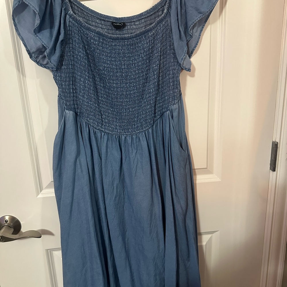 Torrid Denim Blue Midi Dress
